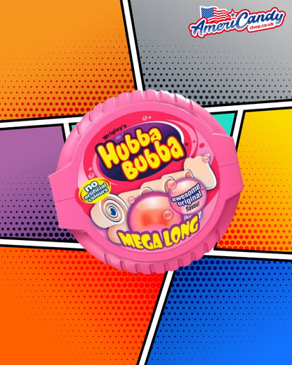 Hubba Bubba Tape Mega Long Fancy Fruit Chewing Gum 56g