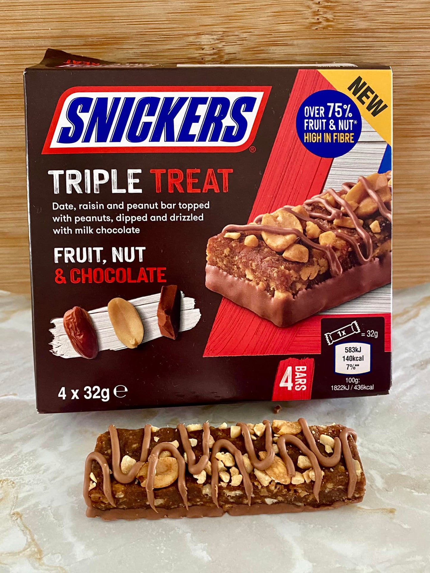 Snickers Triple treat Fruit Nut & chocolate 128g