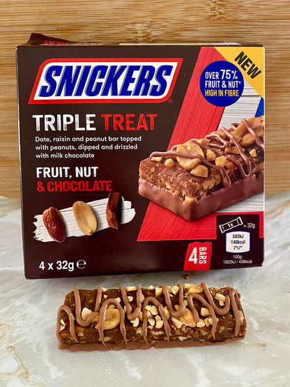 Snickers Triple treat Fruit Nut & chocolate 128g