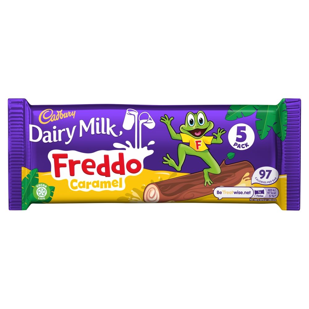 Cadbury Dairy Milk Freddo Caramel 5 pack 97.5g แคดเบอรี่ แดรี่ มิลค์ เฟรดโด คาราเมล5 pack 97.5g