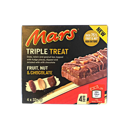 Mars Triple Treat Fruit Nut & Chocolate Bar[4 x 32g] 128g มาร์ส ทริปเปิ้ลทรีท ฟรุตนัท แอนด์ ช็