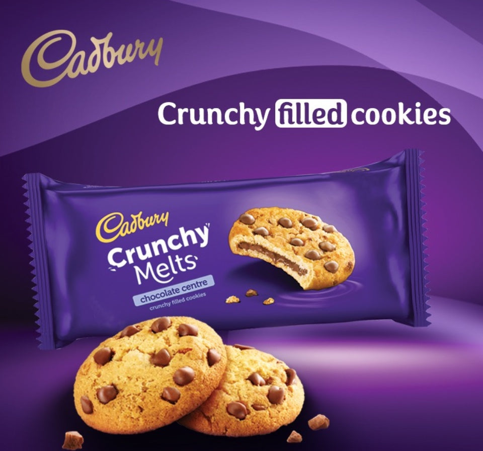 [BestBefore-28Sep2025] Cadbury Crunchy Melts Cookies with Chocolate Centre 156g