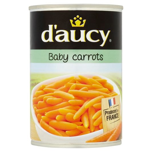 D’aucy Baby Carrots 400g เดียวซี่ เบบี้ แครอทแบบละเอียดในน้ำ  400 กรัม