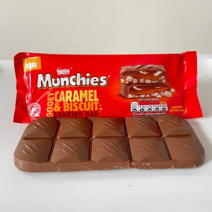 Nestle Munchies Gooey Caramel & Biscuit Sharing Bar 87g เนสท์เล่ มันชี่ส์ กูอี้ คาราเมล แอนด์ บิสกิต แชร์ริ่ง บาร์ 87 กรัม