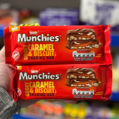 Nestle Munchies Gooey Caramel & Biscuit Sharing Bar 87g เนสท์เล่ มันชี่ส์ กูอี้ คาราเมล แอนด์ บิสกิต แชร์ริ่ง บาร์ 87 กรัม