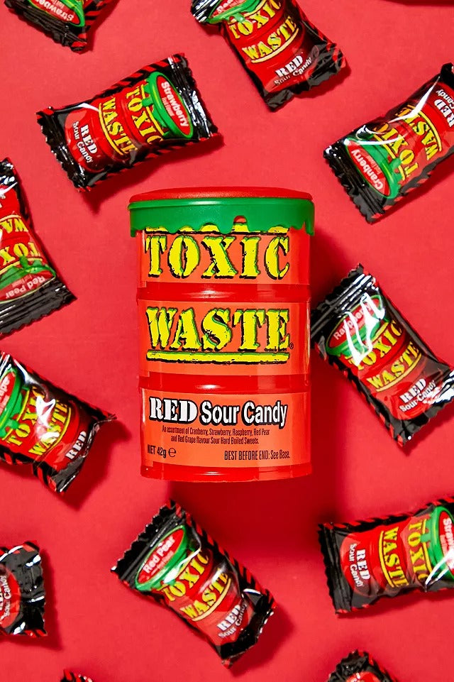 Toxic Waste Red Drum Extreme Sour Candy 42g