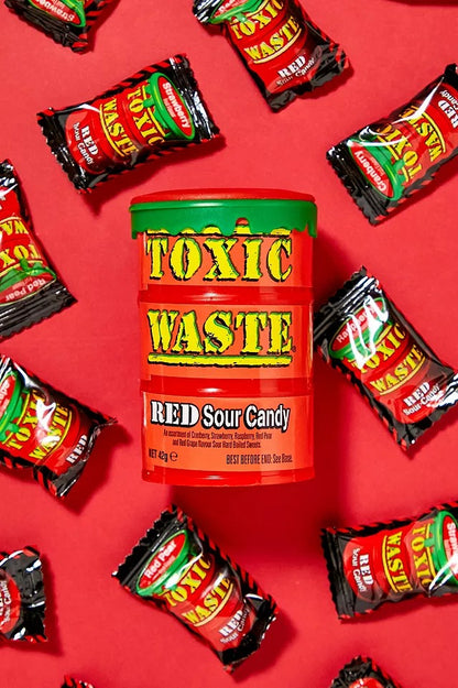 Toxic Waste Red Drum Extreme Sour Candy 42g