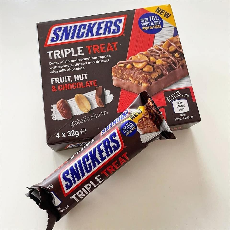 Snickers Triple treat Fruit Nut & chocolate 128g
