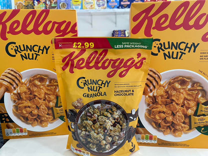 [BestBefore-08Aug2025] Kellogg's Crunchy Nut Granola Hazelnut & Chocolate 380G