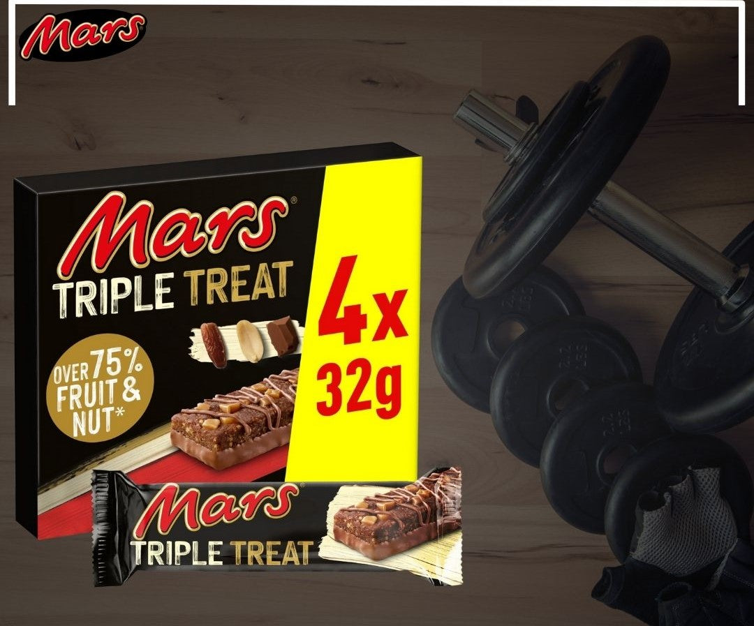 Mars Triple Treat Fruit Nut & Chocolate Bar[4 x 32g] 128g