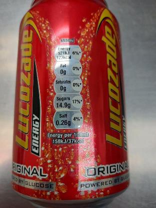 Lucozade Energy Original 330ml ลูโคซเซดเอนเนอจี้ออริจินอล แบบกระป๋อง 330มิลลิลิตร