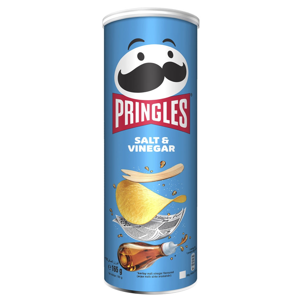 Pringles Salt & Vinegar 165g พริงเกิลส์ เกลือ แอนด์ น้ำส้มสายชู 165กรัม