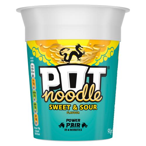 [Best Before 31-Oct-2024] Pot Noodle Sweet & Sour 90g พ็อต นู้ดเดิ้ล รสเปรี้ยวหวานสไตล์เอเชีย 90 กรัม