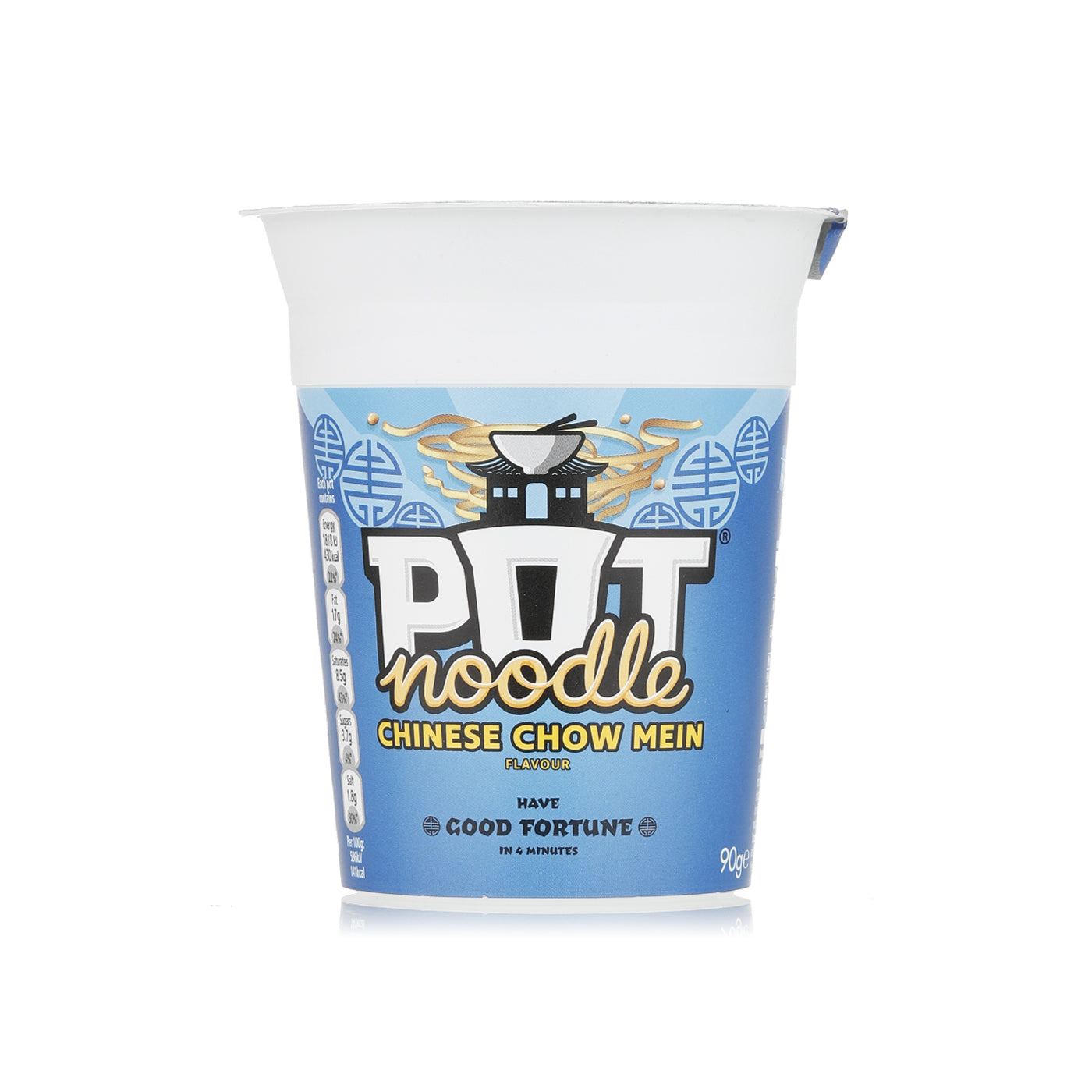 Pot Noodle Chinese Chow Mein 90g พ็อต นู้ดเดิ้ล รสบะหมี่ผัดสไตล์จีน 90 กรัม