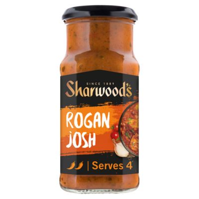 Sharwood's Indian Cooking Sauce for Rogan Josh 420g ซอสสำหรับทำอาหารอินเดีย โรแกนจอช