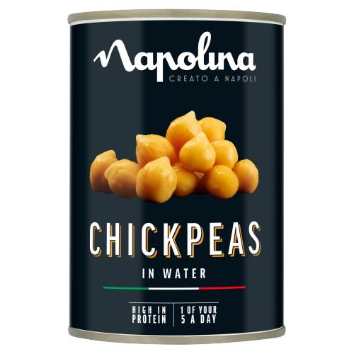 Napolina Chickpeas in water 400g นาโพลิน่า ถั่วลูกไก่ในน้ำใส 400 กรัม