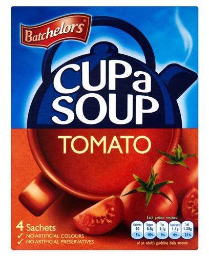 Batchelors Cup a Soup Instant Tomato Soup 93gซุปมะเขือเทศกึ่งสำเร็จรูป 93กรัม