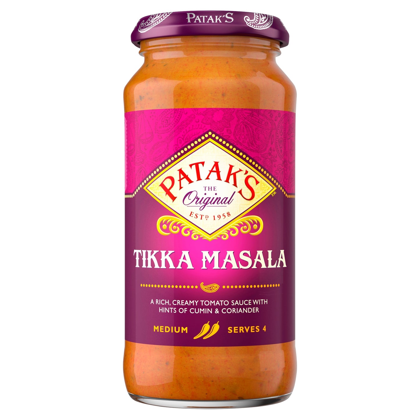 Patak's Tikka Masala Sauce 450g พาธาก ซอสทิกก้า มาซาล่า 450กรัม