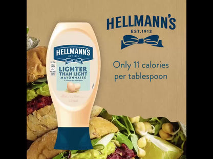 Hellmann’s Lighter than Light Mayonnaise 430 ml เฮลแมนส์  ไลท์เตอร์ แดน ไลท์ มายองเนส 430 มิลลิลิตร