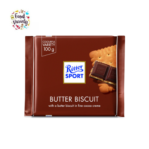 [BestBefore-17-Apr-2025] Ritter Sport Butter Biscuit Chocolate Bar 100g