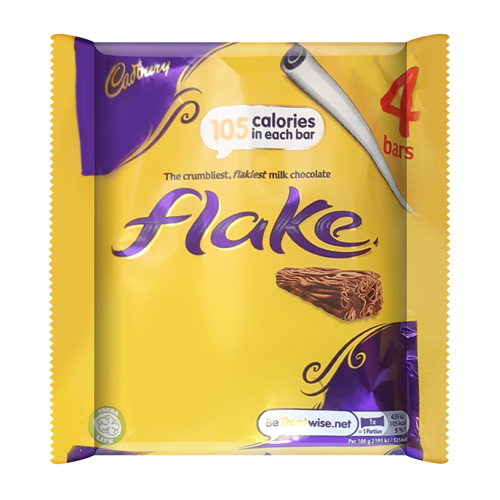 Cadbury Flake 4Bars 80g แคทเบอร์รี่ เฟลกส์ แบบแพ็ค 4แท่ง 80กรัม