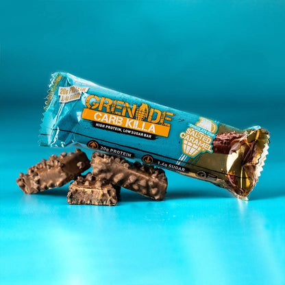 Grenade Carb Killa High Protein Bar Salted Caramel 60g เกรนเนต โปรตีนบาร์ รสคาราเมลเค็ม 60 กรัม