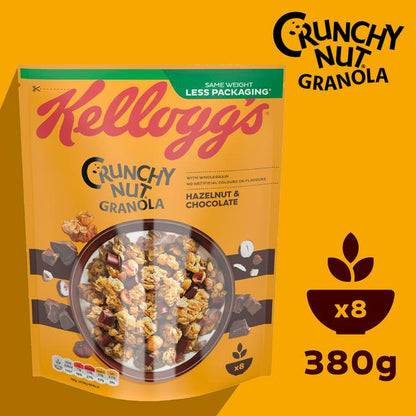 [BestBefore-08Aug2025] Kellogg's Crunchy Nut Granola Hazelnut & Chocolate 380G