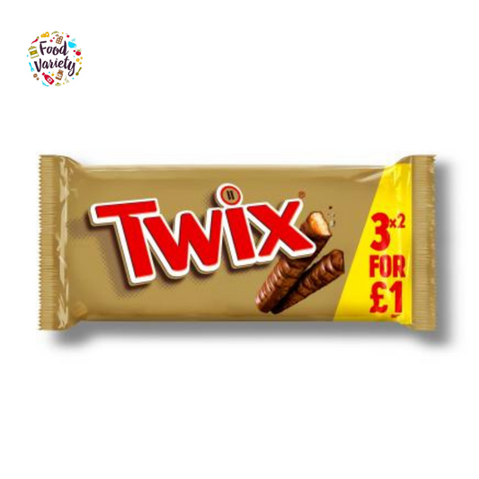 Twix Twin Multipack 3 Pack 120g ทวิกซ์ ทวิน ช็อกโกแบตบาร์ 3 แพ็ค 120กรัม