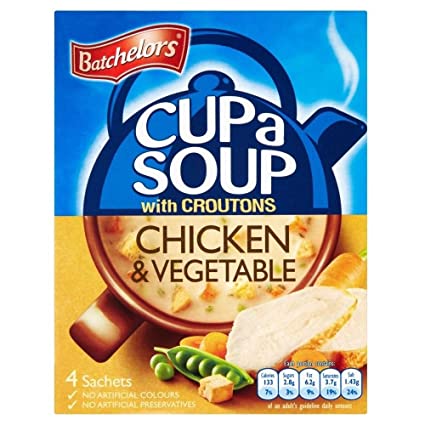 Batchelors Cup a Soup Chicken & Vegetable with Croutons 110g ซุปไก่และผักกึ่งสำเร็จรูป