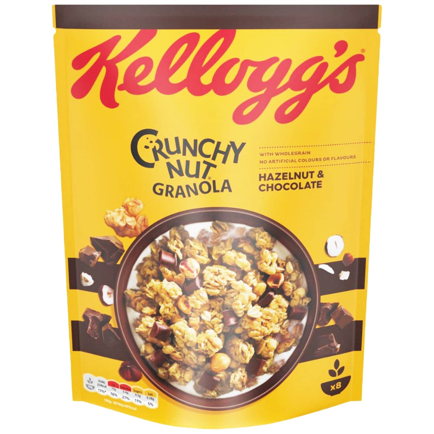 [BestBefore-08Aug2025] Kellogg's Crunchy Nut Granola Hazelnut & Chocolate 380G