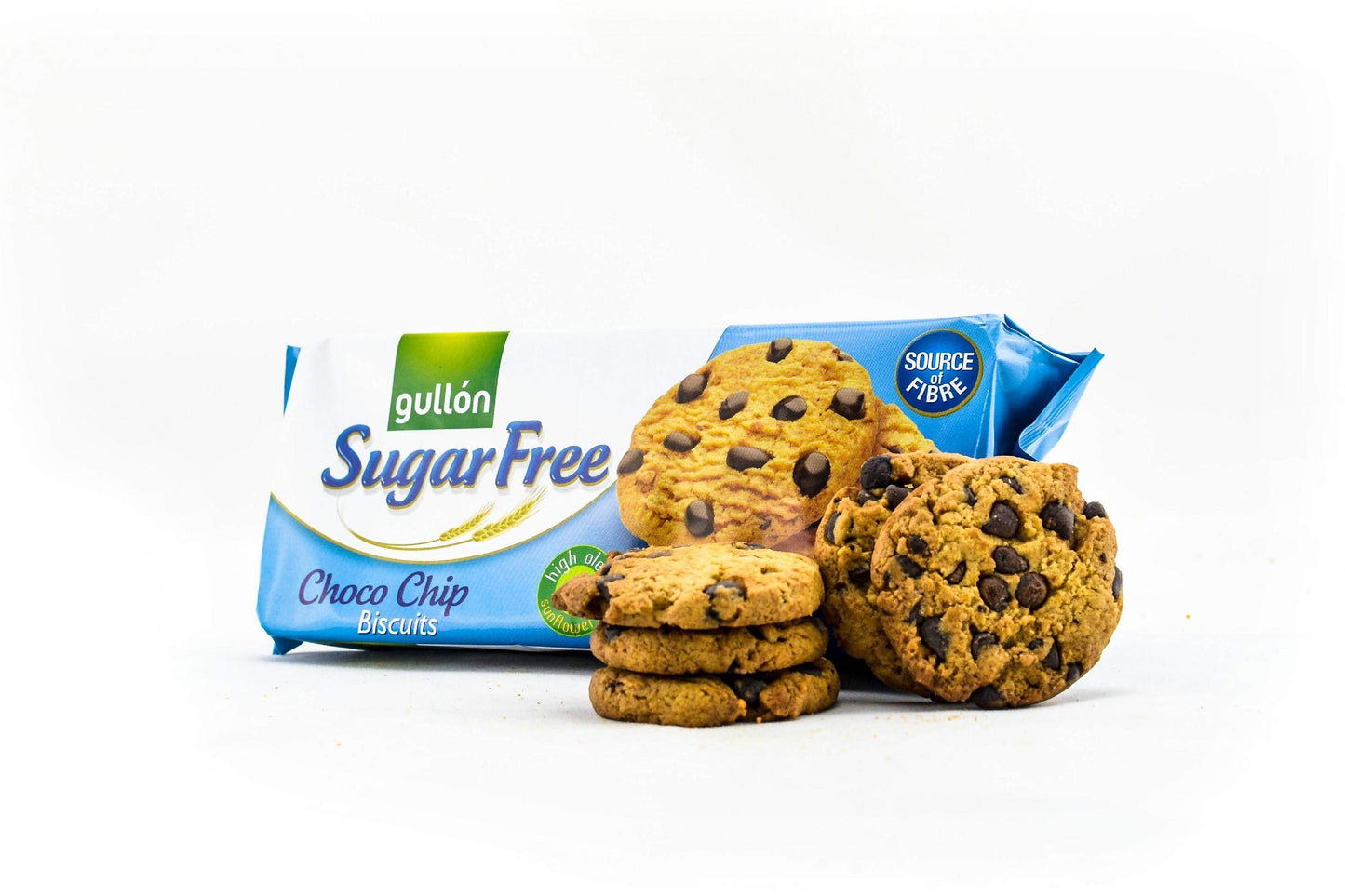 Gullon Sugar Free Choco Chip Biscuits 125g กัลลอนชูการ์ฟรี ช็อกโกแลตชิป บิสกิต 125g