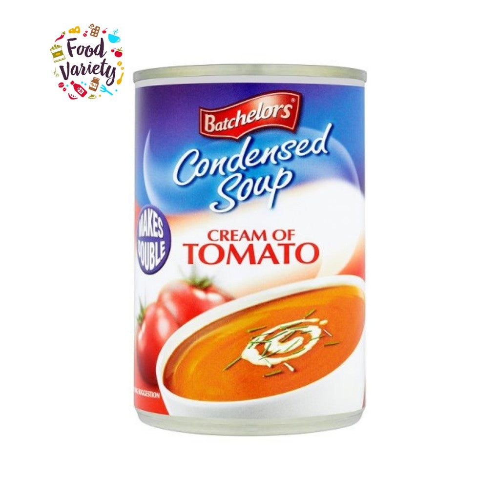 Batchelors Condensed Soup Cream of Tomato Soup 295g แบ้ดเชอเลอร์ส ซุปครีมมะเขือเทศเข้มข้น295 กรัม