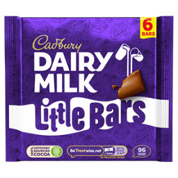 Cadbury Dairy Milk Little Bars 6x18g แคดเบอรี่ แดรี่ มิลค์ ลิตเติ้ลบาร์ 6x18g