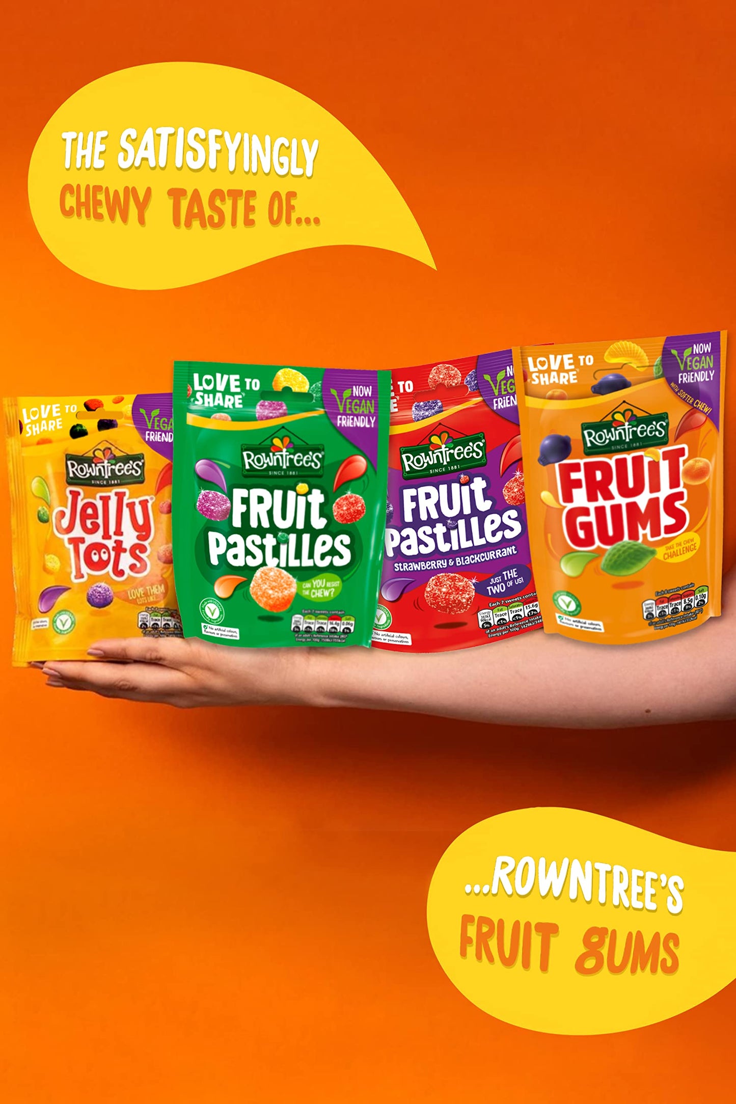 Rowntrees Fruit Gums Take The Chew Challenge  120g โรว์นทรีส์ ฟรุต กัมส์ เทค เดอะ ชิว ชาเลนจ์ 120 กรัม