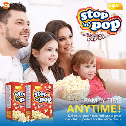 Stop ‘n’ Pop Sweet Popcorn 85g x 3 Bags (255g) สต็อป แอนด์ ป๊อป ข้าวโพดคั่วหวาน [85 กรัม x 3 ซอง] 255 กรัม