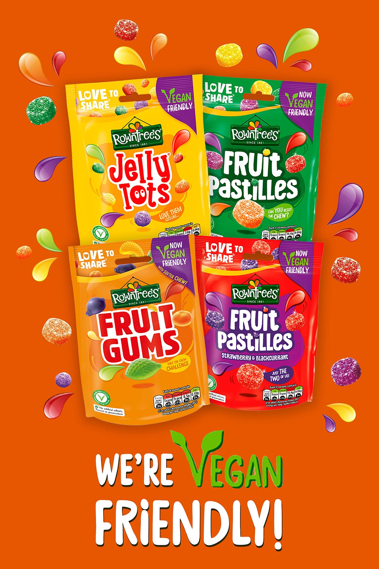 Rowntrees Fruit Gums Take The Chew Challenge  120g โรว์นทรีส์ ฟรุต กัมส์ เทค เดอะ ชิว ชาเลนจ์ 120 กรัม