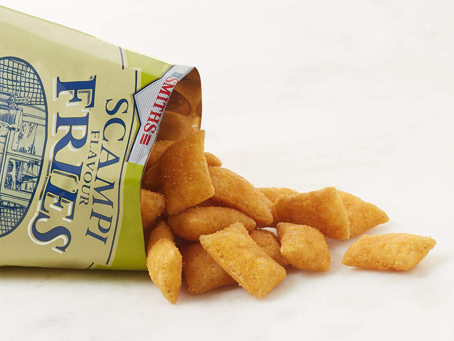 Smiths Scampi Fries Scampi & Lemon Flavour 27g สมิทส์ สแคมปิ ฟรายส์ รสสแคมปิและเลมอน 27กรัม