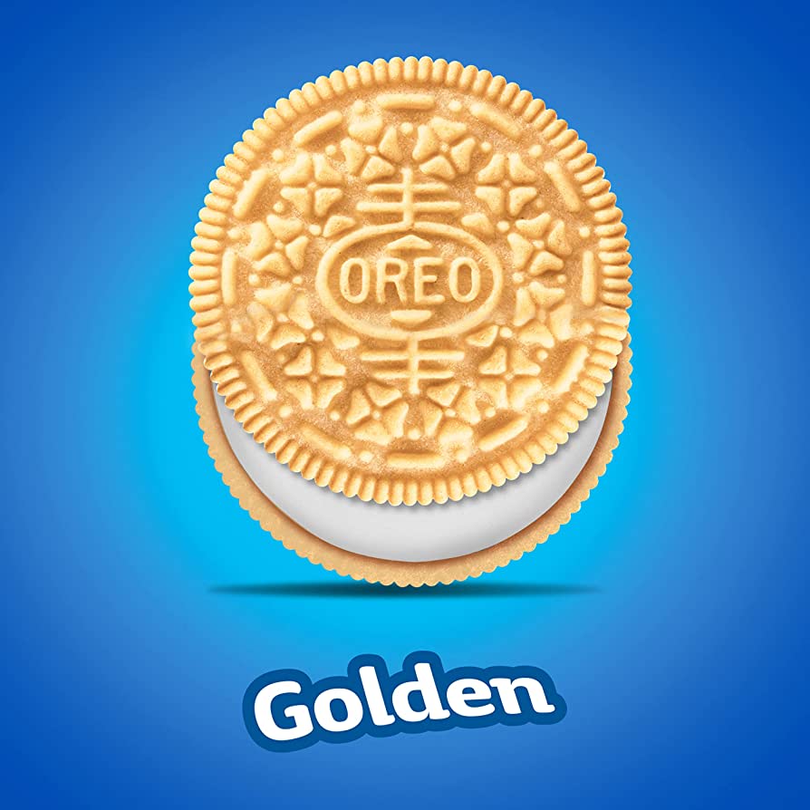 Oreo Golden Sandwich Cookies Vanilla Filling-Kosher 154g โอรีโอ โกลเด้น แซนวิช คุกกี้ ไส้วานิลลา-โคเชอร์ 154 กรัม