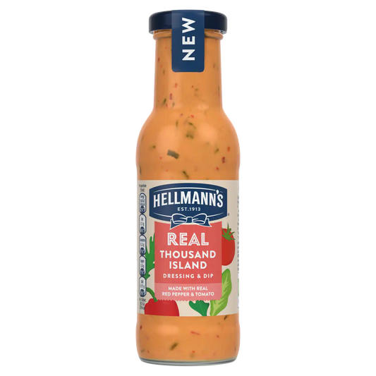 Hellmann’s Real Thousand Island Dressing & Dip 250ml น้ำสลัดเฮลมันน์ เรียลเทาวซั่นไอแลนด์เดสซิ่งแอนแอนดิป 250ml