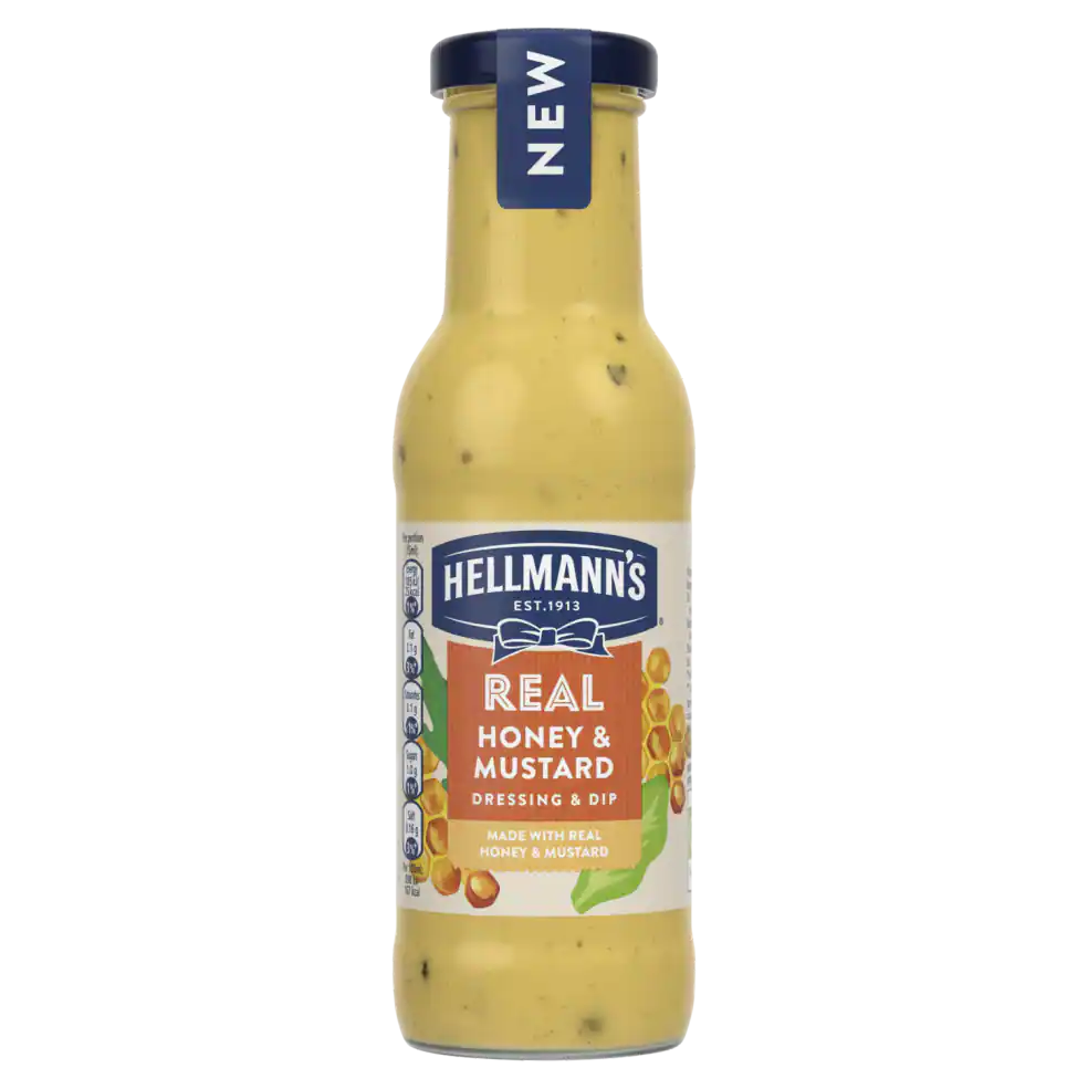 Hellmann’s Real Honey & Mustard Dressing & Dip 250ml น้ำสลัด เฮลมันน์เรียลฮอนนี่แอนมัสตาร์ดเดสซิ่งแอนดิป