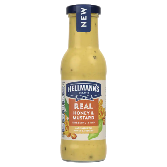 Hellmann’s Real Honey & Mustard Dressing & Dip 250ml น้ำสลัด เฮลมันน์เรียลฮอนนี่แอนมัสตาร์ดเดสซิ่งแอนดิป