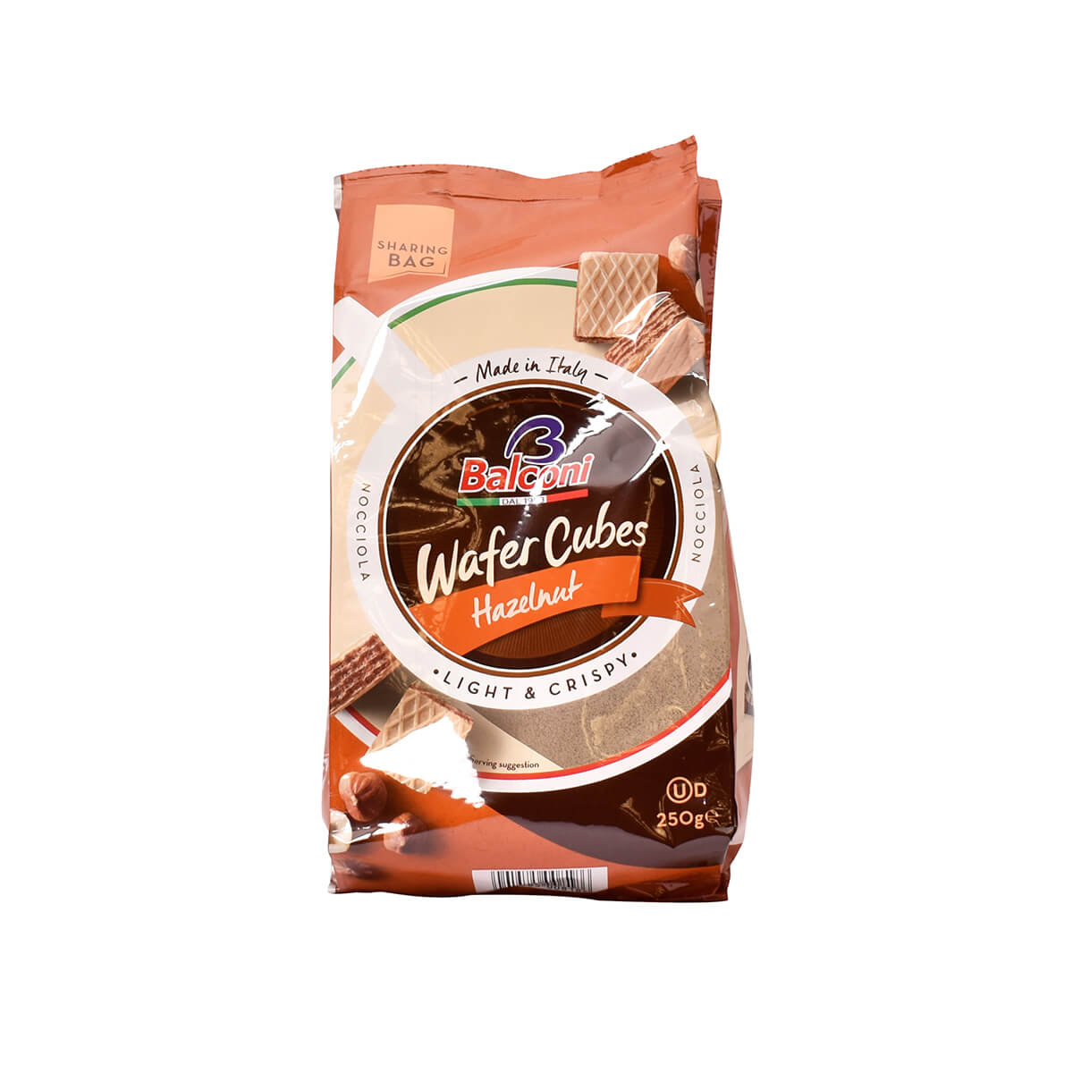 Balconi Wafer Hazelnut Cubes Crispy 250G