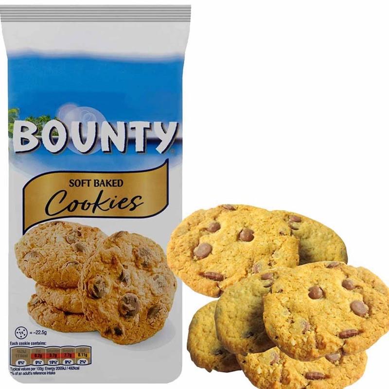 Bounty Soft Baked Cookies with Milk Chocolate and Coconut 180g  บาวน์ตี้ คุกกี้อบช็อกโกแลตนมและ