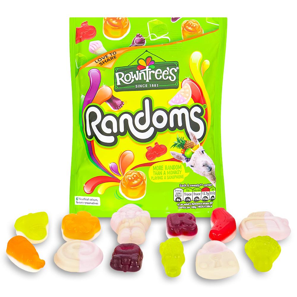 Rowntrees Randoms Gummies Pouch 120G ราน์ ทรีแรนเดิมเพาซ์ เยลลี่ผลไม้ 120G