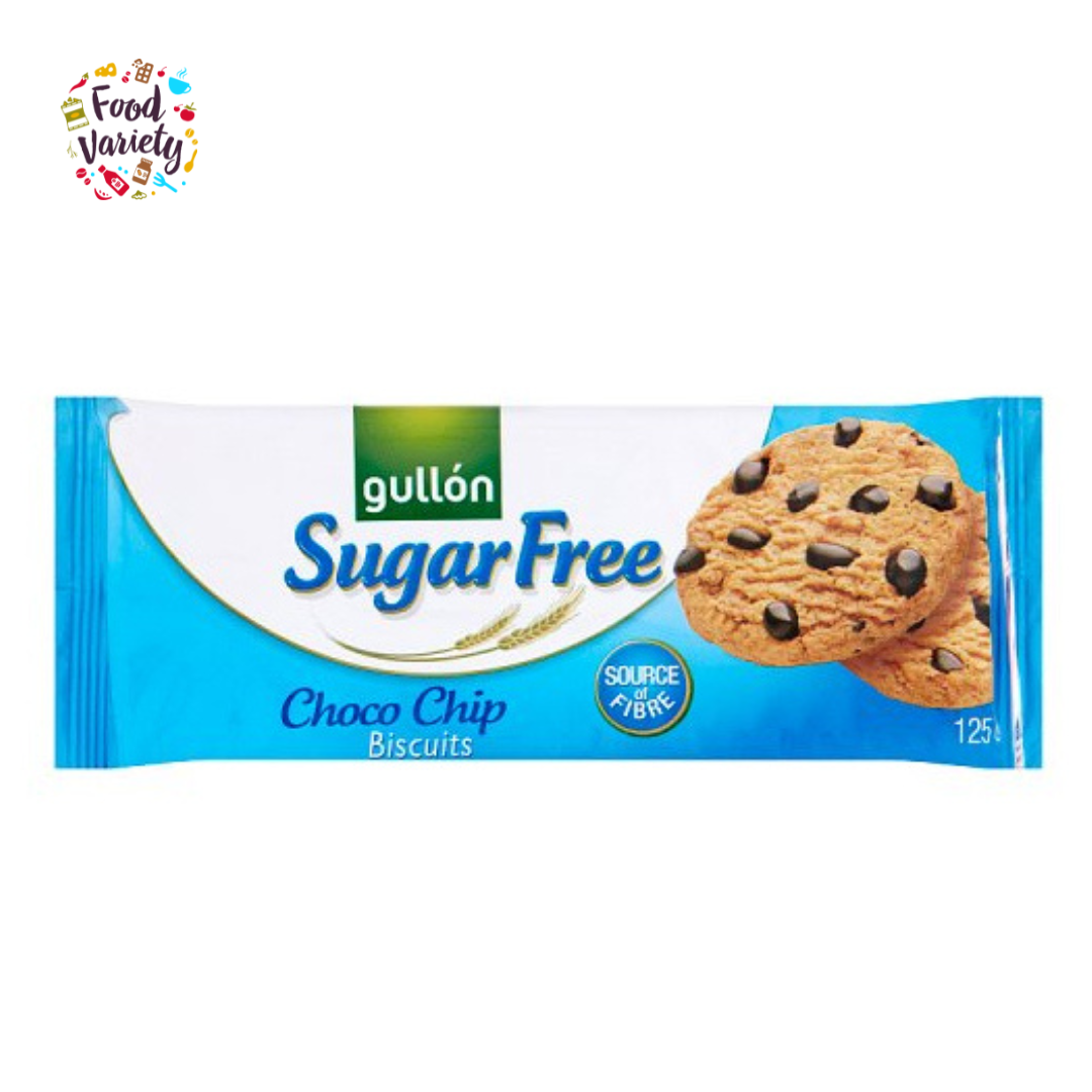 Gullon Sugar Free Choco Chip Biscuits 125g กัลลอนชูการ์ฟรี ช็อกโกแลตชิป บิสกิต 125g