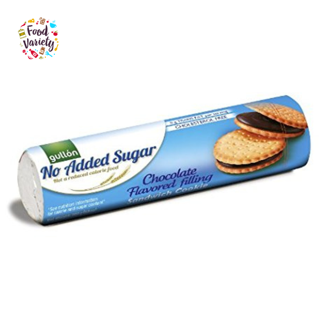 Gullon No Added Sugar Chocolate Cream Sandwich Cookies 250g กัลลอน ไม่เติมน้ำตาลคุกกี้แซนวิชครีมช็อกโกแลต 250g