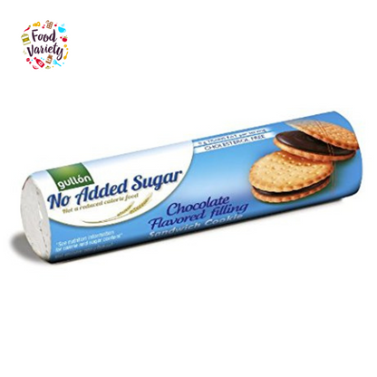 Gullon No Added Sugar Chocolate Cream Sandwich Cookies 250g กัลลอน ไม่เติมน้ำตาลคุกกี้แซนวิชครีมช็อกโกแลต 250g