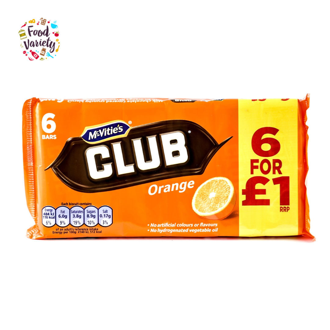 Mcvitie’s Club Orange 6x22g แมควิตี้ส์ คลับ ออเรนจ์ 6x22g