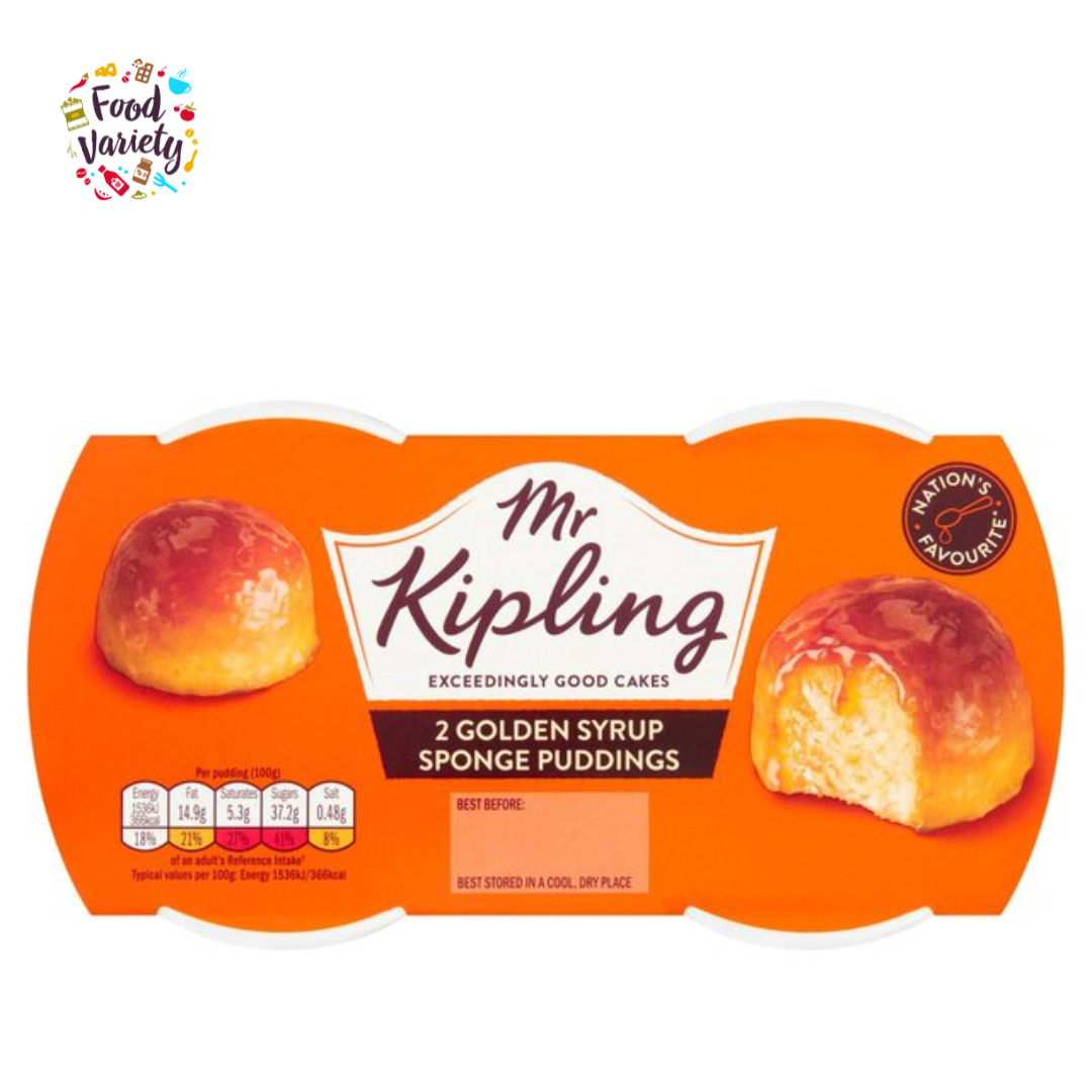 Mr.Kippling Sponge Pudding Golden Syrup 2X95g มิสเตอร์คิปลิง พุดดิ้ง สปันจ์ โกลเด้น ไซรัป 2X95g