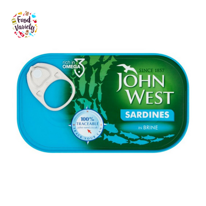 John West Sardines in Brine 120g จอห์นเวสต์ซาร์ดีนอินไบรน์ 120กรัม